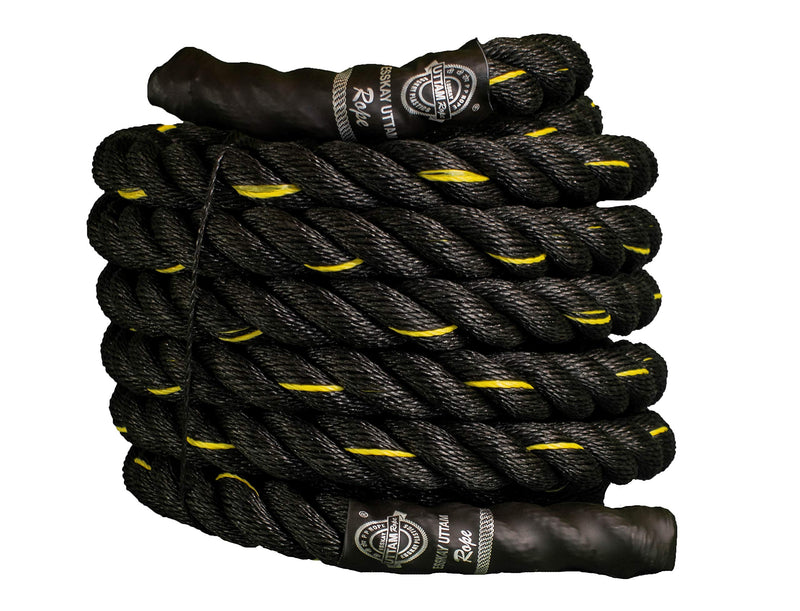 ESSKAY UTTAM Pro Black Battle rope Exercise Rope 1.5 INCH (60 Feet)