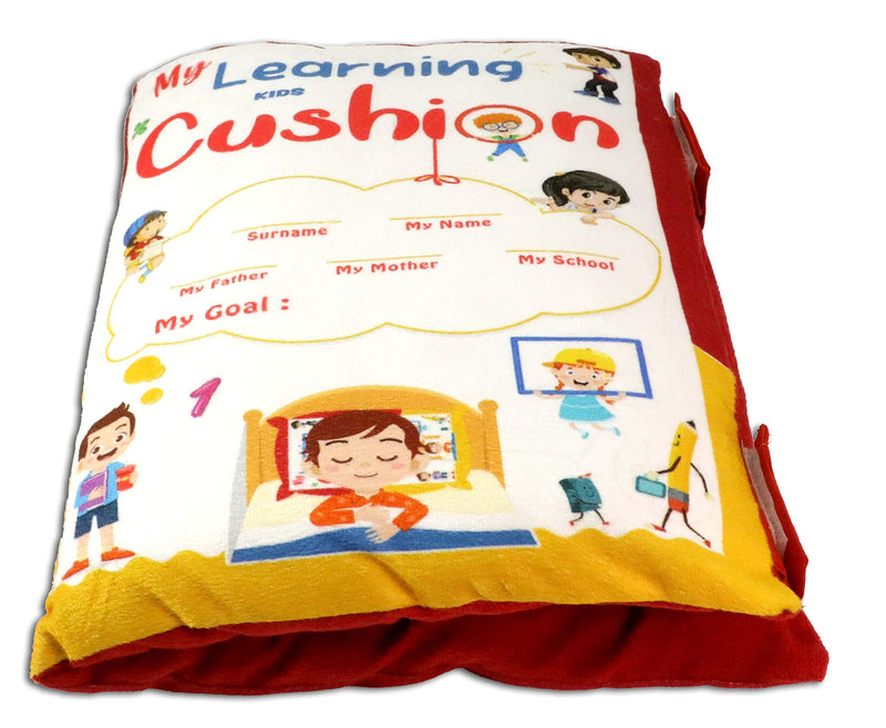 Keshav Creation™ Learning Pillow, Kids Number Pillow, Kids Pillow, Book Pillow, ABC Pillow, Nursery Pillow - Red Colour