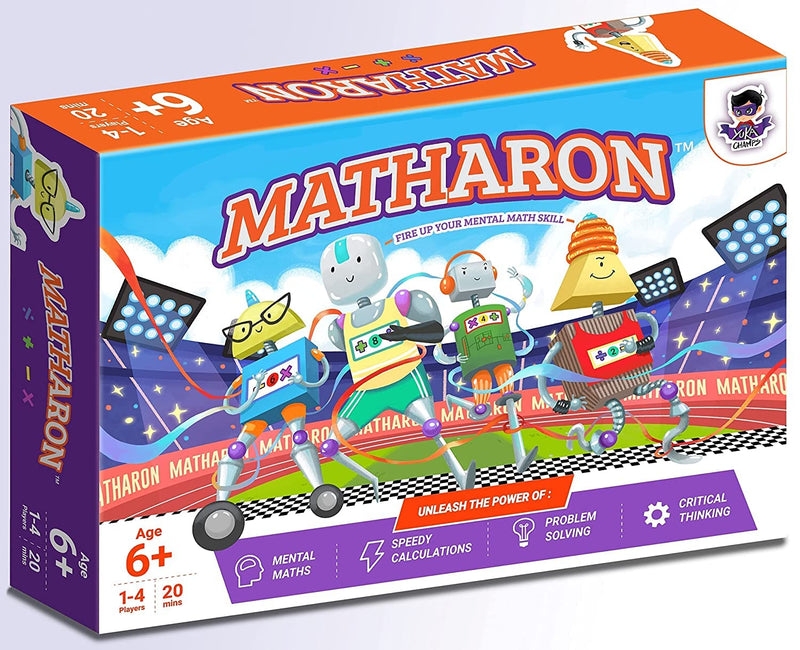 Yuka Champs Matharon - Math Based Board Games for Kids 6-12 | Master Addition, Subtraction, Multiplication & Division | Fun and Educational Games | Family time Games