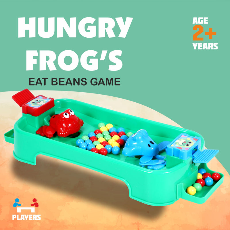 Toyzone Frog Eat Beans Game-2 Players-61014 | Eat The Beans | Hungry Frog Game for Kids | Multiplayer Games | Game for 2 Players | Board Game