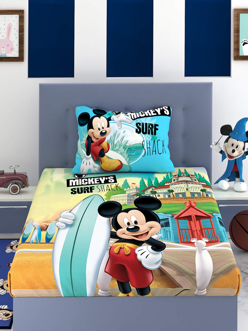 Disney Athom Living Mickey Mouse Cotton Bedsheet Single 147 x 223 cm