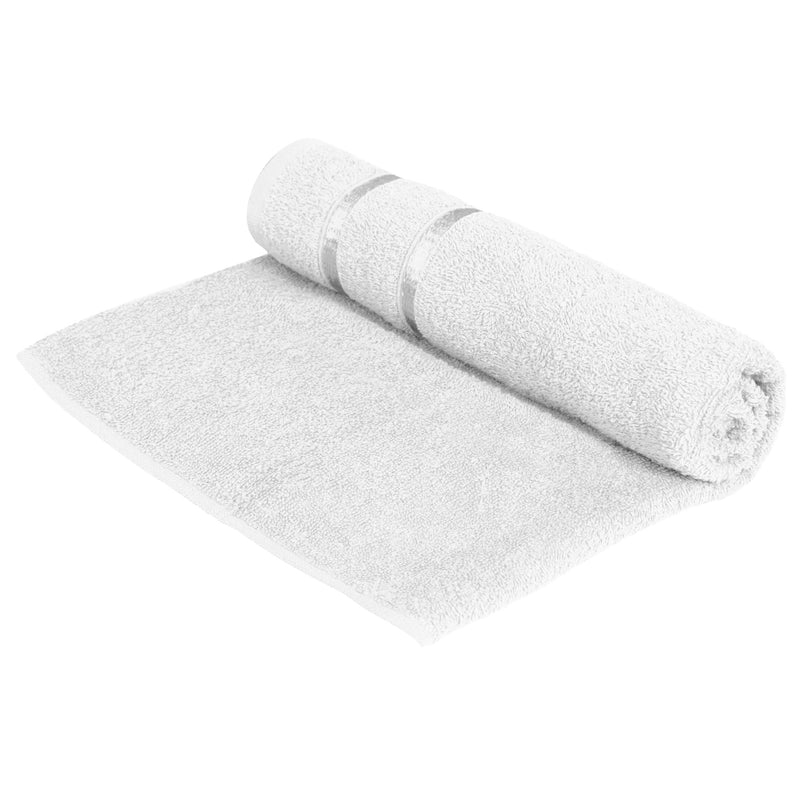 Story@Home 6 Piece 450 GSM Cotton Bath Towel Set - Iris Blue and Milky White