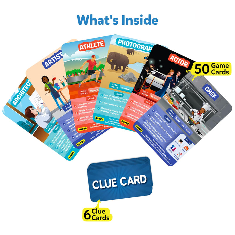 Skillmatics Card Game - Guess in 10 Inspiring Professions, Perfect for Boys, Girls, Kids, and Families Who Love Board Games and Educational Toys, Travel Friendly, Gifts for Ages 6, 7, 8, 9