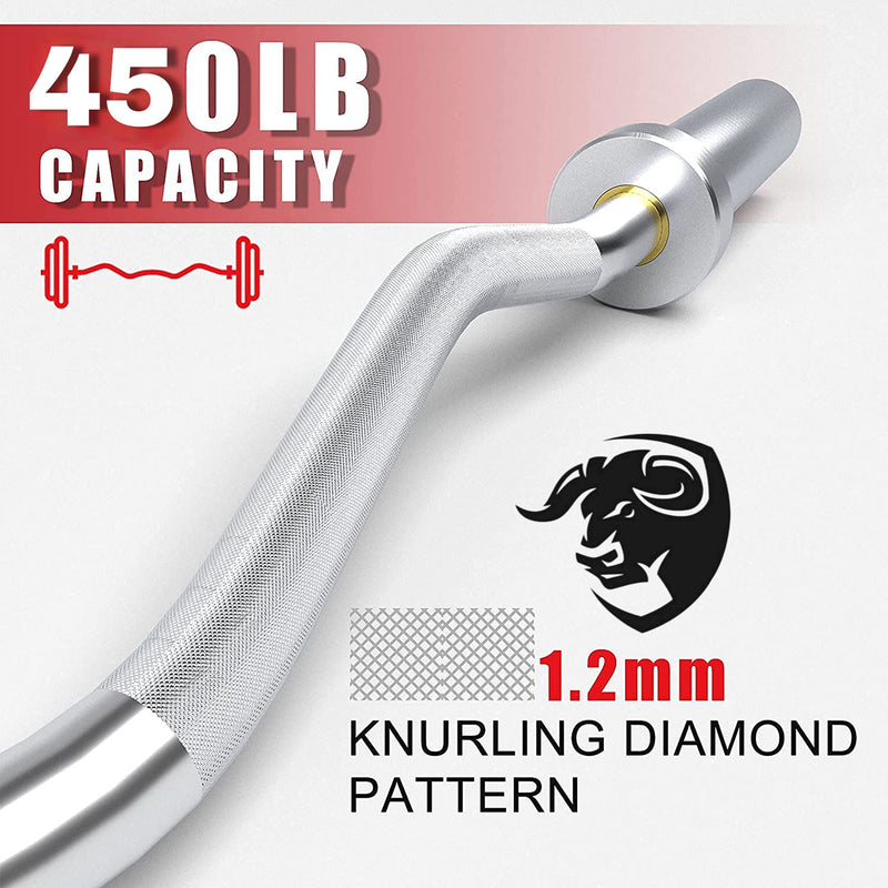 BULLAR Olympic Barbell | 4 feet 50mm Bar with Needle Bearing | for Weightlifting, Powerlifting and Cross fit | Gym Exercises Rod (30mm Inner Diameter) with Locks