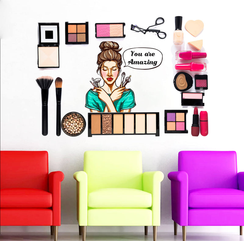 DivineDesigns™ Amazing Make Up Girl Wall Sticker