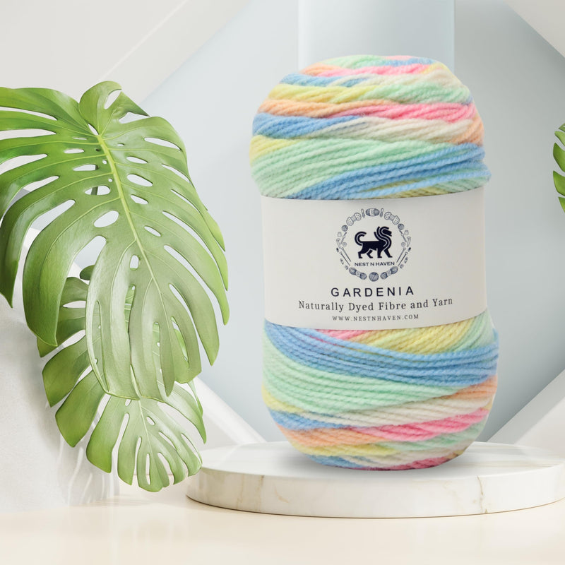 Nestnhaven Acrowools Gardenia Hand Knitting and Crochet Yarn Multi Colour Suitable for Craft, Babywear, Toys Pack of 1 Ball - 100gms. (Shade 4)