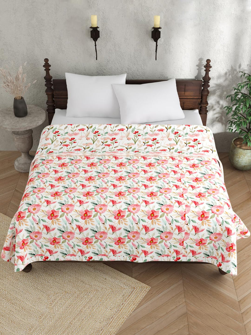 EVER HOME Pure Cotton 120 GSM Reversible Soft Lightweight Printed Double Bed Blanket/AC Dohar/Skin Friendly Dohar-224X254CM