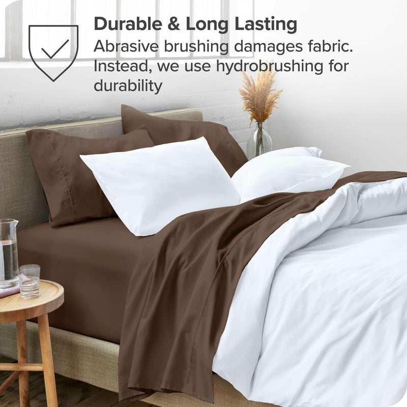 King, Sepia : Premium 1800 Ultra-Soft Microfiber Collection King Sheet Set, Hypoallergenic, Easy Care, Wrinkle Resistant, Deep Pocket (King, Sepia)