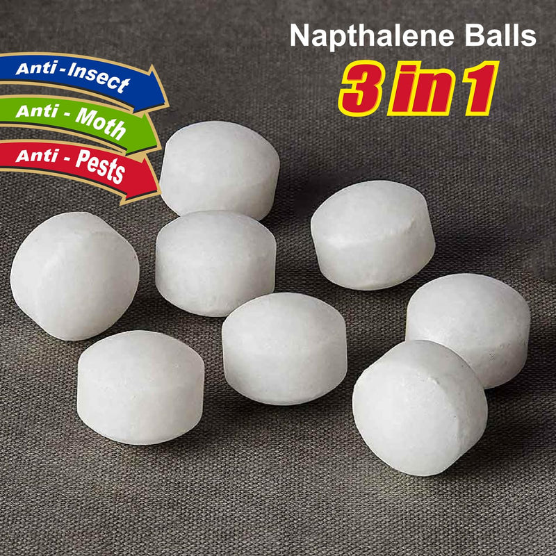 Wonder Fresh Naphthalene Balls for Cloth Store, Insecticide,Pantry, Bugs and Moths, Repellant, Scented Smell, 100g (Pack of 4)