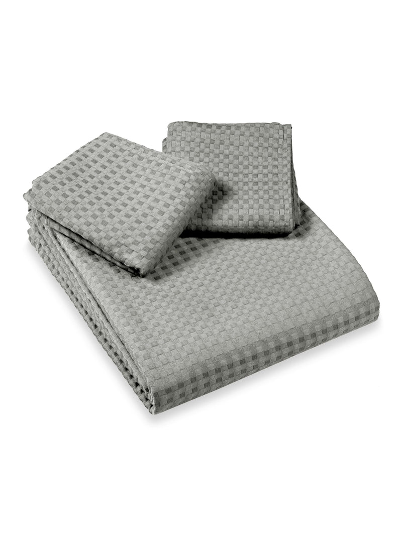 Saral Home Waffle Cotton King Size Bed Sheet/Cover with 2 Pillow Covers