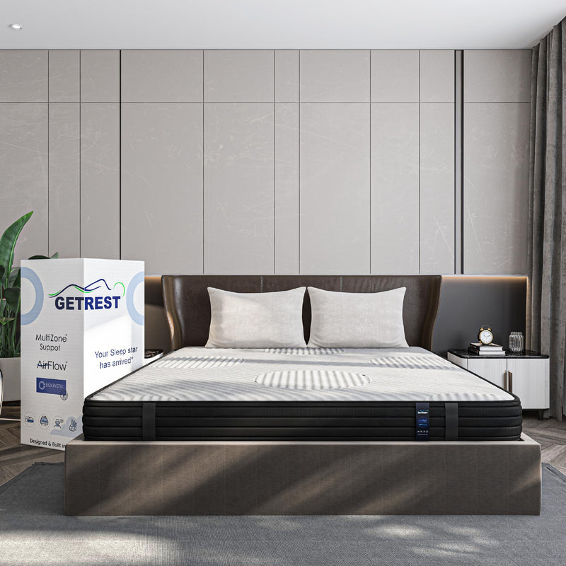 GetRest Adapt+ Firm Memory Foam Orthopaedic Mattress | 4 Layers | 6 Inch King Size Mattress| Doctor Certified 7 Zone Support with 4D Sleep Technology | Back Pain Relief | 80x72 |10 Year Warranty