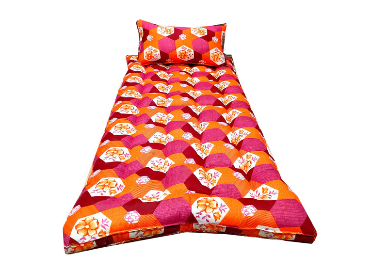 Ozone Mattress Organic Kapok Silk Cotton Ilavam Panju Foldable Single Floor Bed Mattress (6 x 3 ft /72 x 36 x 3 Inch,Multicolour.