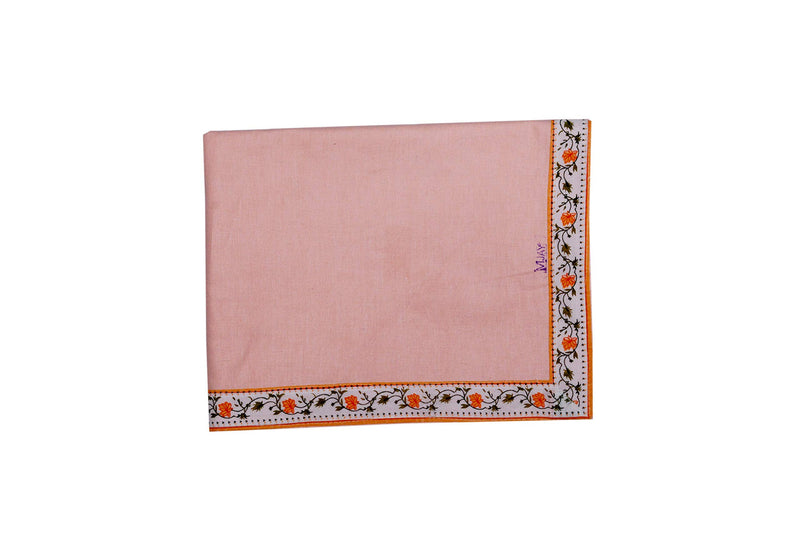 Blumfye Pure Cotton Soft Blanket/Chaddar/Top Sheet (Peach) Pack of 2