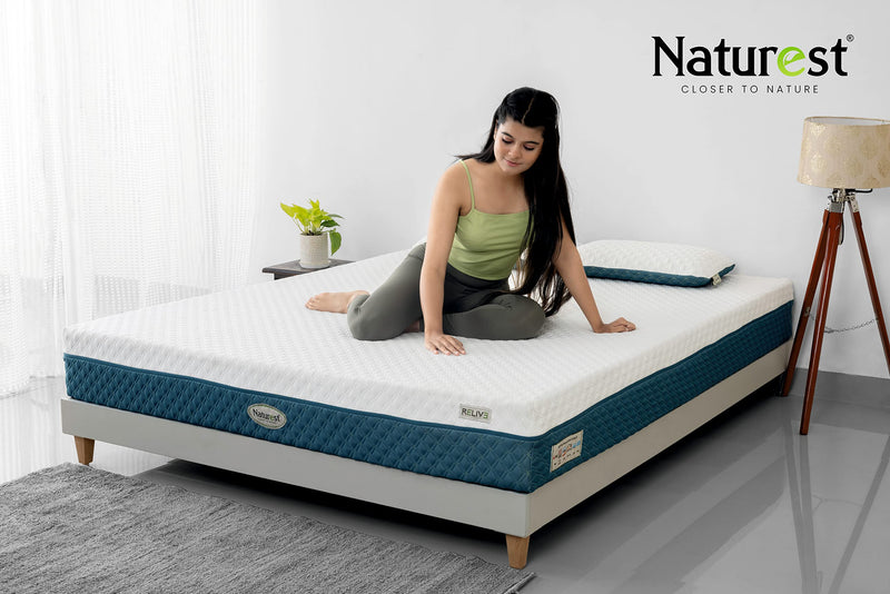 Naturest Relive 12 Inch 100% Pure Certified Natural Latex Rubber Queen Size Mattress (72 x 60 x 12 Inch)