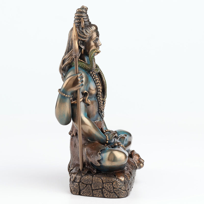 Veronese Design Lord Shiva in Lotus Pose Statue Sculpture - Hindu God and Destroyer of Evil Figure 6.2" Tall