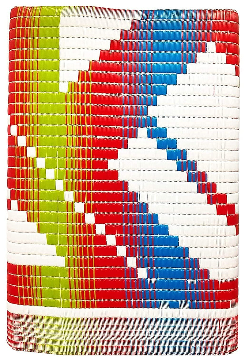 AMAN FANCY RAKHI Plastic Square Mats For Floor Sitting Big Size Chatai Mats For Home Sleeping On Floor, 4X6 Feet, Multicolour