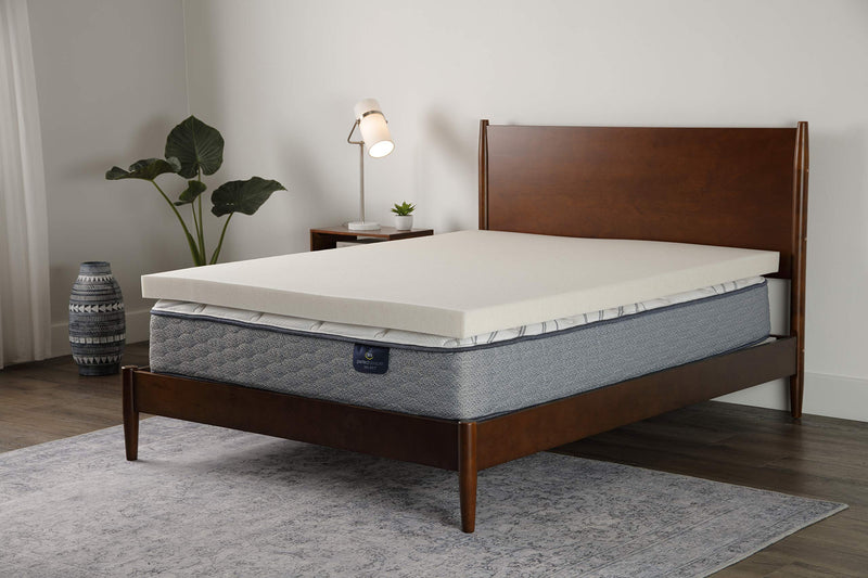 Serta CopperGel Cooling, Pressure-Relieving Memory Foam Mattress Topper, 3 Inch, Twin