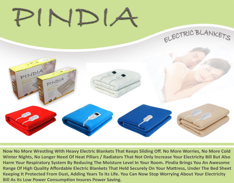 Pindia Single Bed Heating Electric Blanket - Red