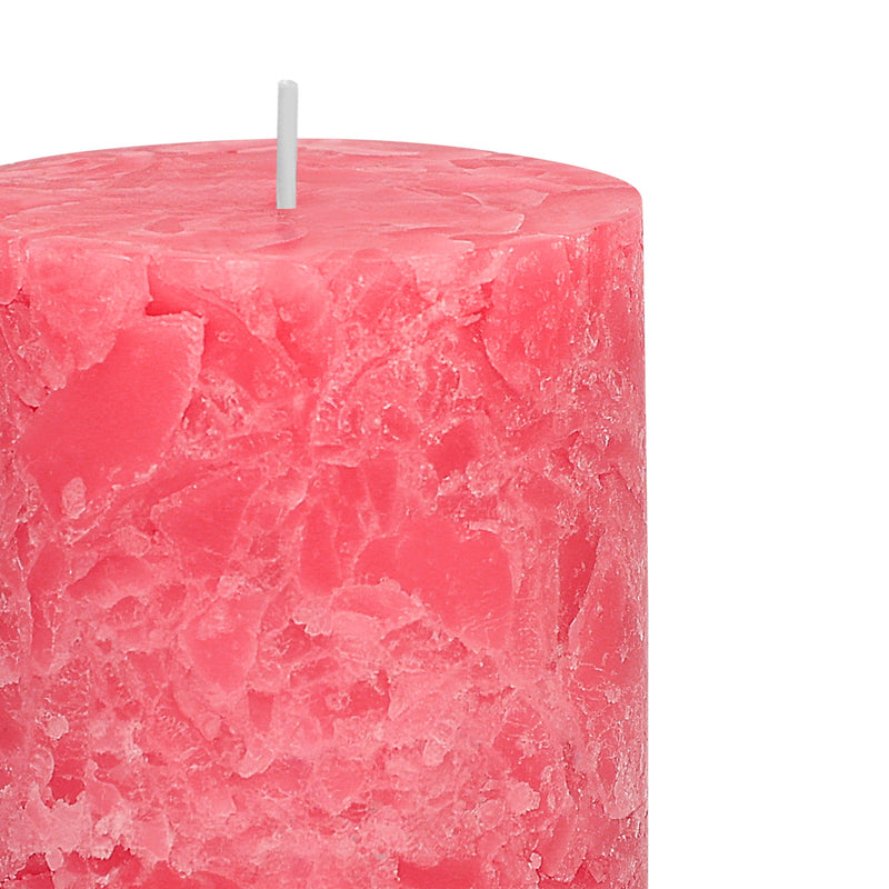 PROSPERRO LUMO by Parkash Candles Set of 3 Fragrance Pillar Candles Marble Finish 3x3, 3x4, 3x6 (Baby Pink - White Sage)