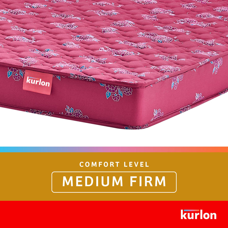 Kurl-On Mattress | Teensy | Orthopedic 4-Inch Single Size Bed Mattress (72x36x4 Inches, Medium Firm Support), Bonded Foam, Orthopedic Mattress.