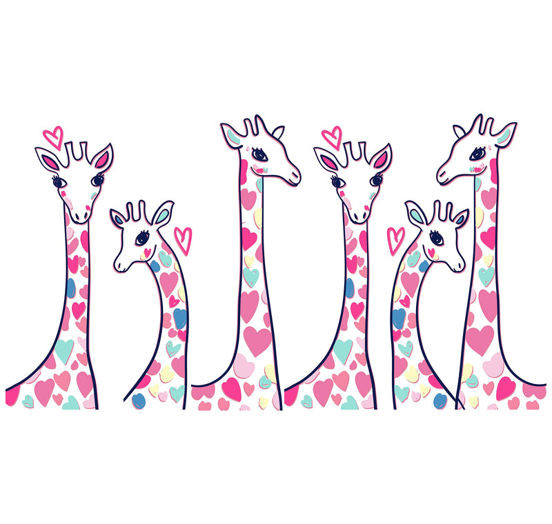 Tuffuk Giraffes Large Vinyl Wallstickers for Home Decorations(80 cm x 50 cm)5TZ248