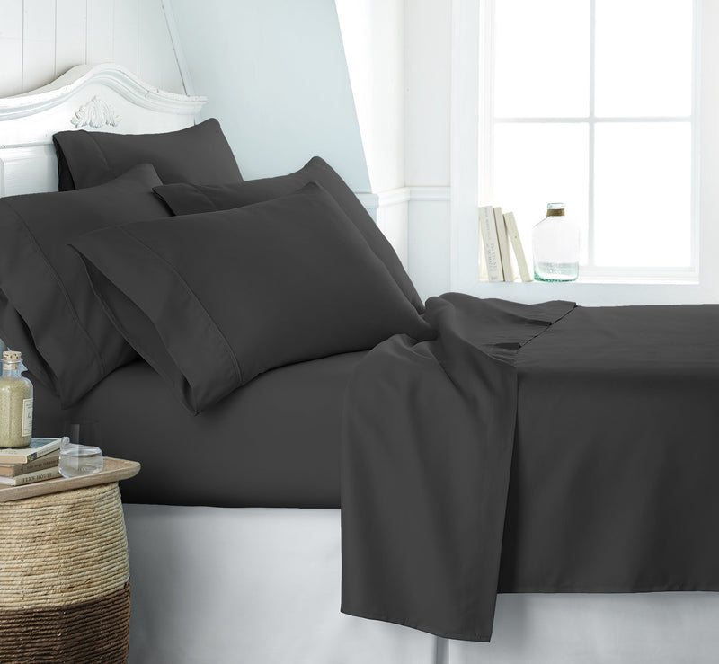 Becky Cameron 6 Piece Sheet Set California King, Black