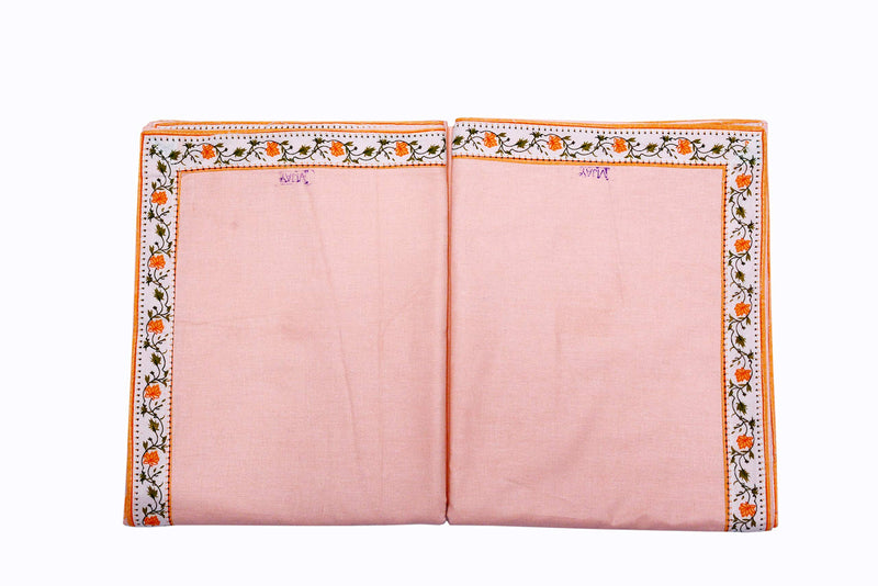 Blumfye Pure Cotton Soft Blanket/Chaddar/Top Sheet (Peach) Pack of 2