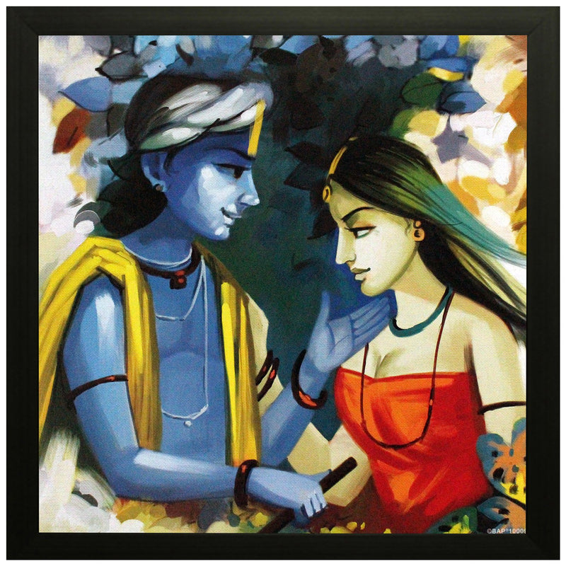 SAF Special Effect Textured Radhey Krishna Ji Painting (SANFO171, 35 cm x 3 cm x 35 cm) SANFO171