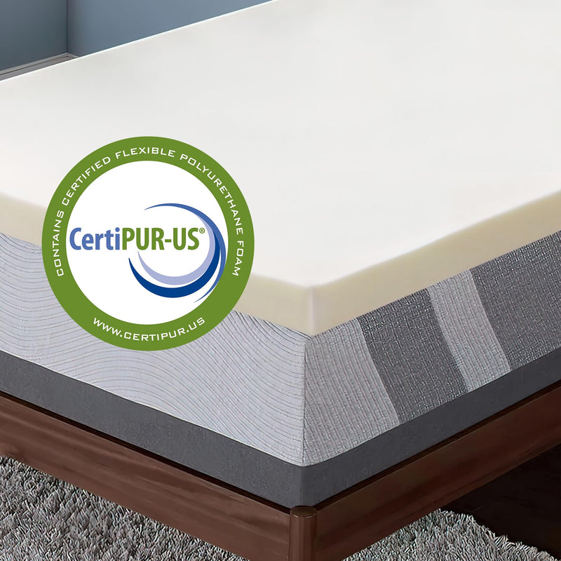 Spinal Solution High Density 2-inch Foam Mattress Topper, Adds Comfort to Mattress, Twin Size