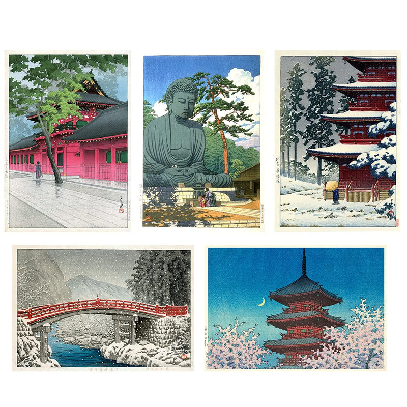 Tallenge - Set of 10 Kawase Hasui - Japanese Art - Magnets(Magnet, 6 x 4 inches, Multicolour)