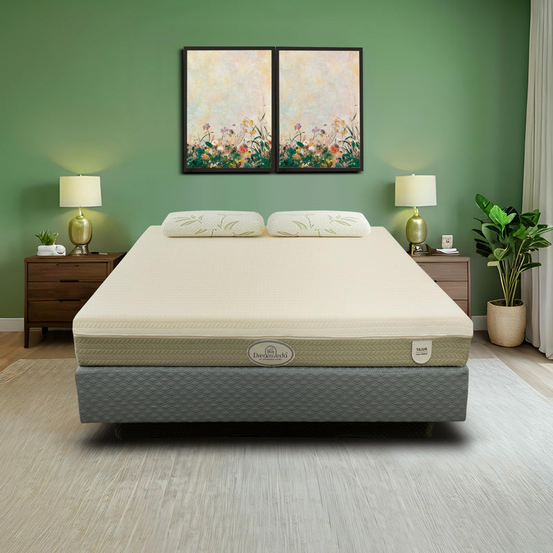 Dreamveda Yajur™ 6 Inches Natural Latex Hybrid (72X36X6 Inches) Single Size Mattress - Soft-Medium Firm Dual Comfort