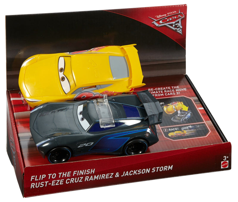 Disney/Pixar Cars 3 Flip To The Finish Rust-eze Cruz Ramirez & Jackson Storm Vehicles