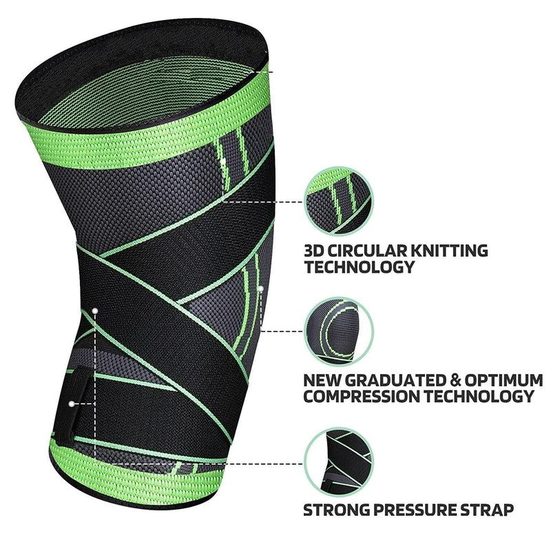 Believers Group Knee Caps for Men Women Gym Workout (Pack of Two) - Knee Support for Knee Pain with Knee Band | Extra Compression Knee Sleeves Leg Supporter for Gym (3XL)