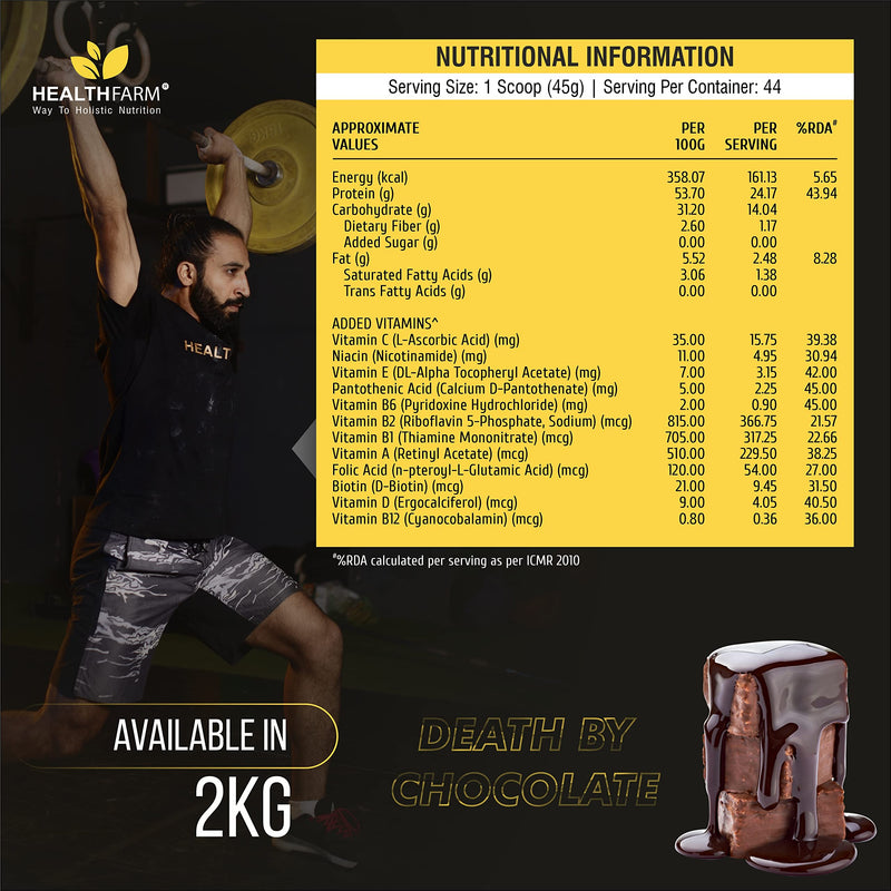 Healthfarm ISO 7 Isolate Protein Premium Whey Protein Matrix -2kg (4.4) lbs (DEATH BY CHOCOLATE)