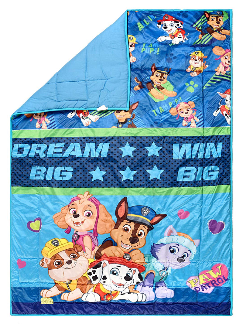 Saral Home Paw Patrol Velvet & Cotton AC Quilt with 2 Cushions (Multicolor, 135X210 CM)