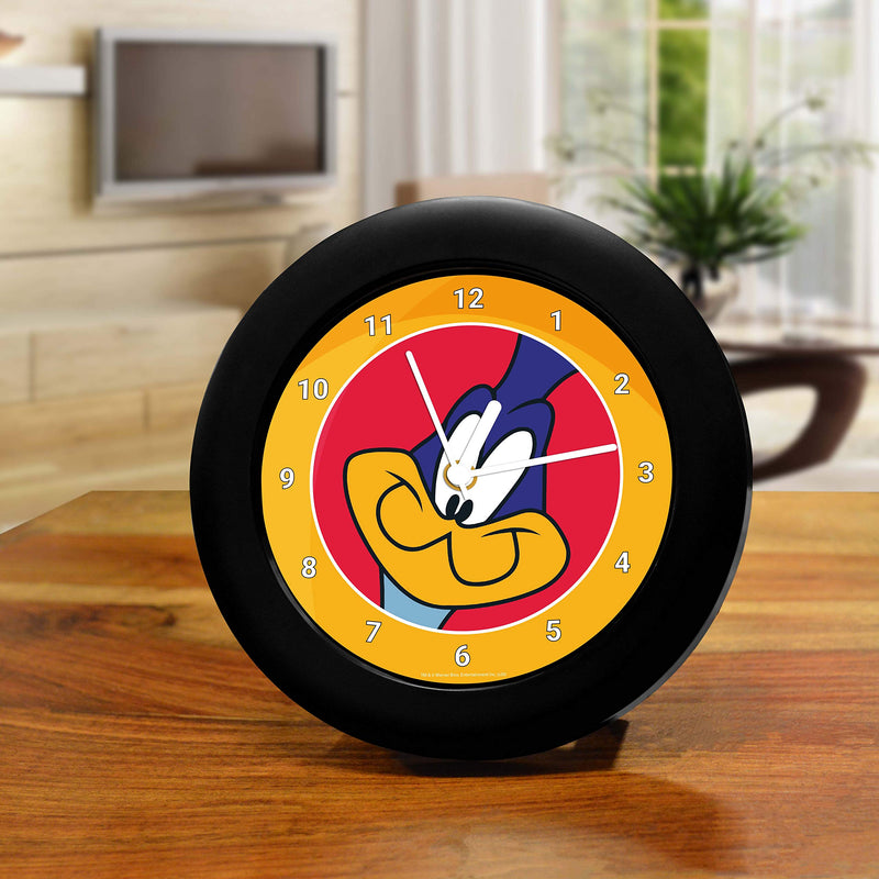 MCSID RAZZ Officially Licensed by Turner Entertainment Co, USA India Looney Tunes -Road Runner Plastic Table Clock (Multicolour)