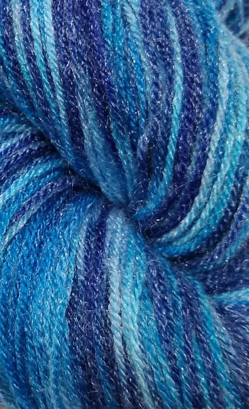 Oswal Knitting Yarn Wool Multi Blue 400gm. Woolen Crochet Yarn Thread. Wool Yarn for Knitting. Woolen Thread.