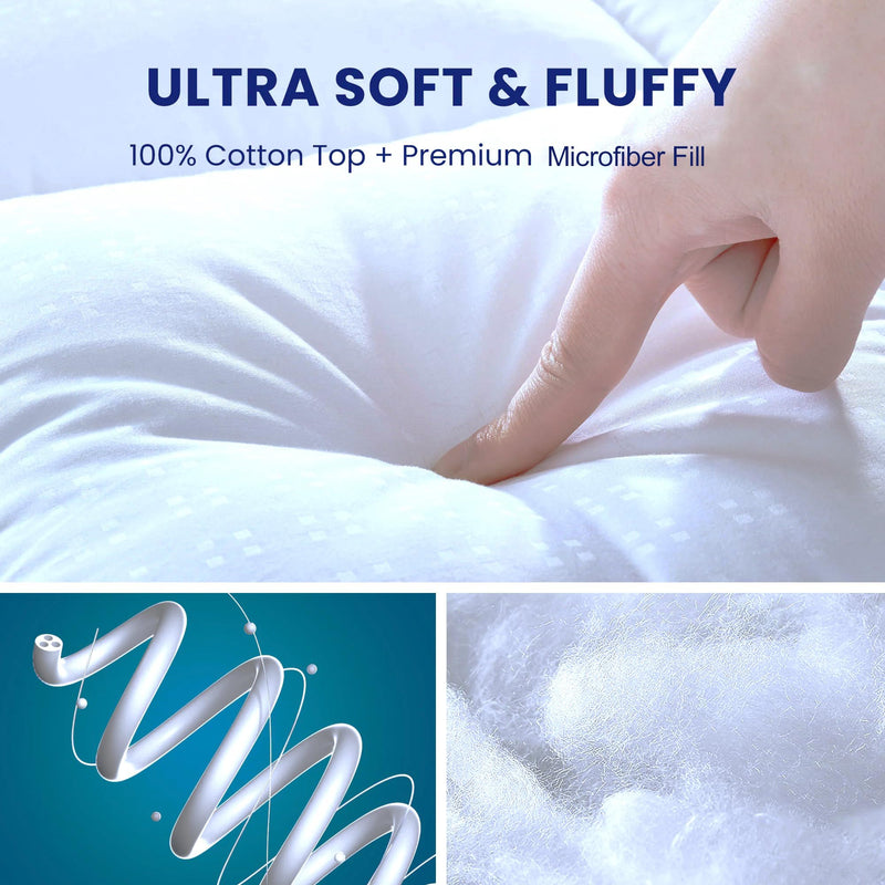 AJISH Ultra Soft & Fluffy Mattress Topper for Single Size Bed - 3 Inch Thickness Microfiber Mattress Padding - Perfect Mattress Pad for Better Sleep, Single, Dark Blue, 36X72Inch | 3X6Feet, 1200 GSM