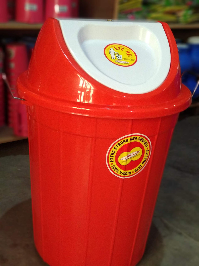 Samruddhi Charugold Plastic Swing-Lid Dustbin (Multicolour, 60 L).