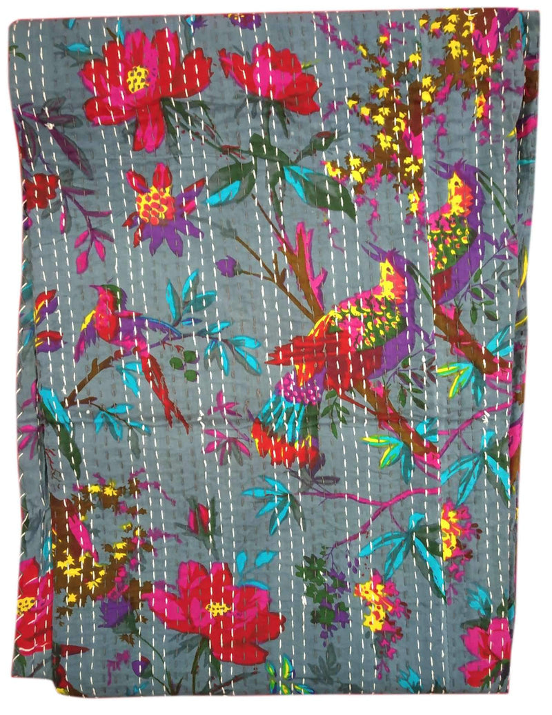 Kirti Textile and Handicraft Cotton 60 TC Quilt (Twin, Multicolour)