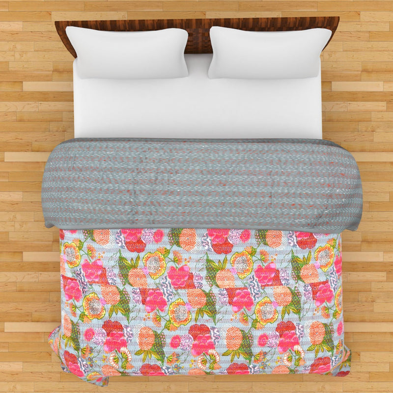 tapestry mart Cotton 200 TC Quilt (Twin_Multicolour)