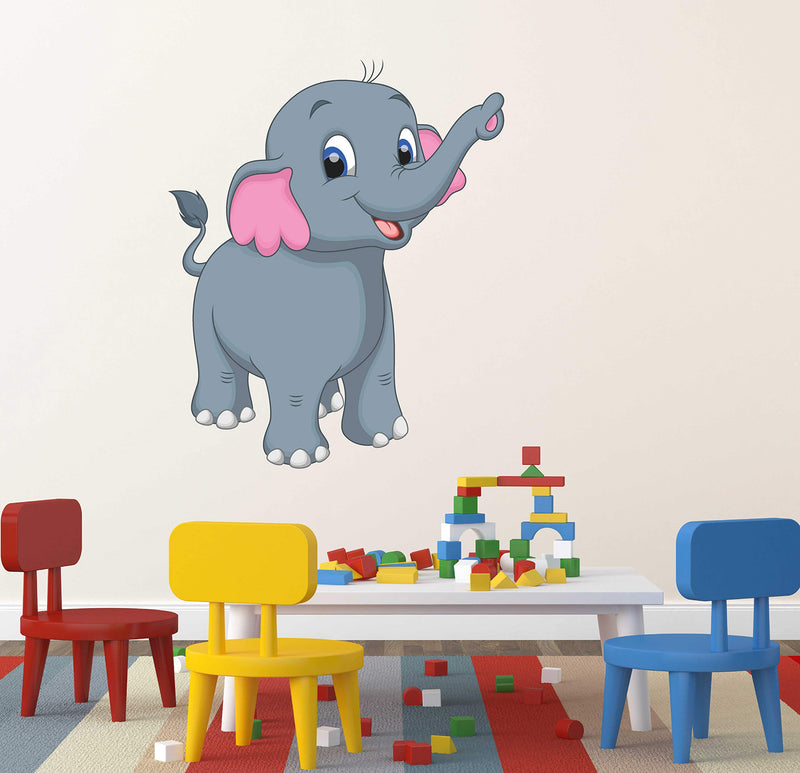 Tuffuk Elephant Large Vinyl Wallstickers for Home Decorations(40 cm x 50 cm)4TZ228