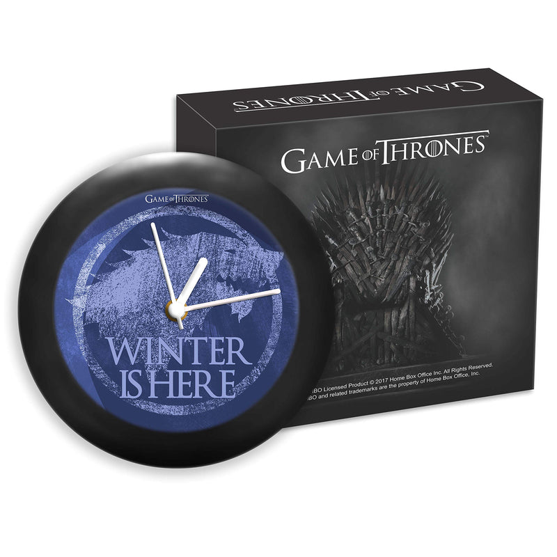 MCSID RAZZ- Plastic Game of Thrones Stark Winter is Here Table Clock (Multi_5.9 Inch X 5.9 Inch X 2.3 Inch) Best Valentine's Day Gift (India)