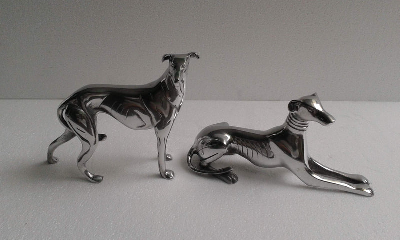 Dog Figurine Greyhound Pair Statue Sculpture