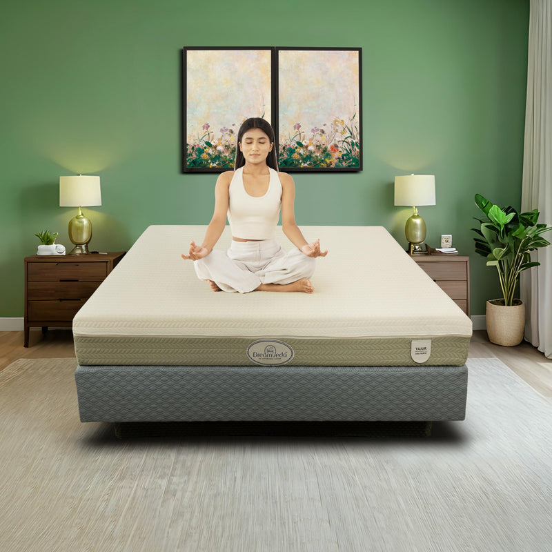 Dreamveda Yajur™ 6 Inches Natural Latex Hybrid (72X36X6 Inches) Single Size Mattress - Soft-Medium Firm Dual Comfort