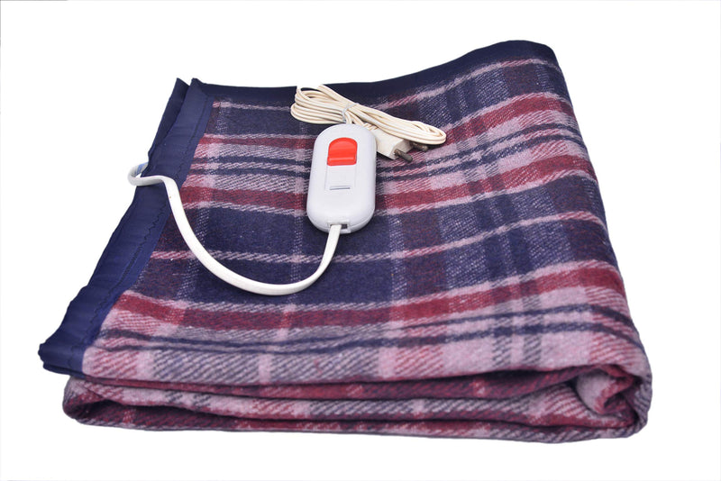 SUMMER FEEL Woollen Bed Warmer Single Bed Electric Under Blanket (Multicolour, 30X60-inches, 2 Years Warranty)