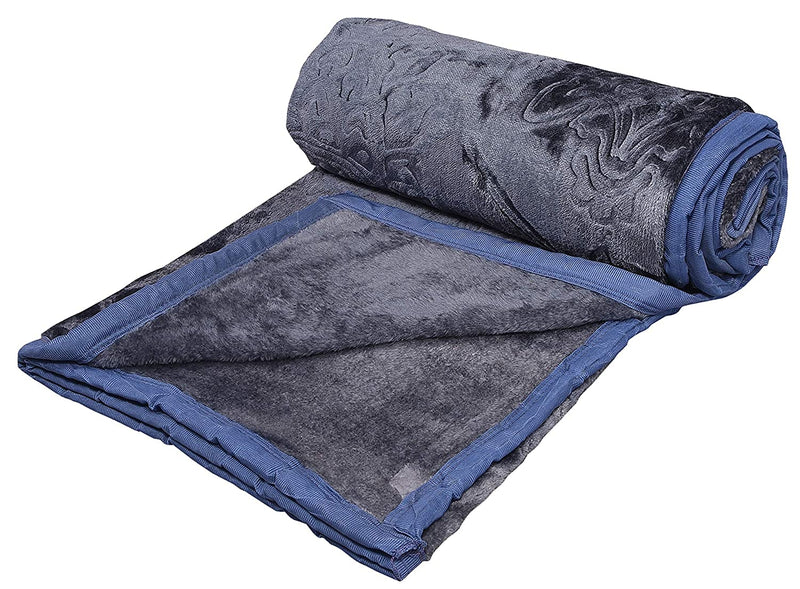 Kannu Single/Double Bed Mink Blanket King Size Heavy Winter Mink Soft AC Room Fleece All Weather Warm kambal (Gray, Single)