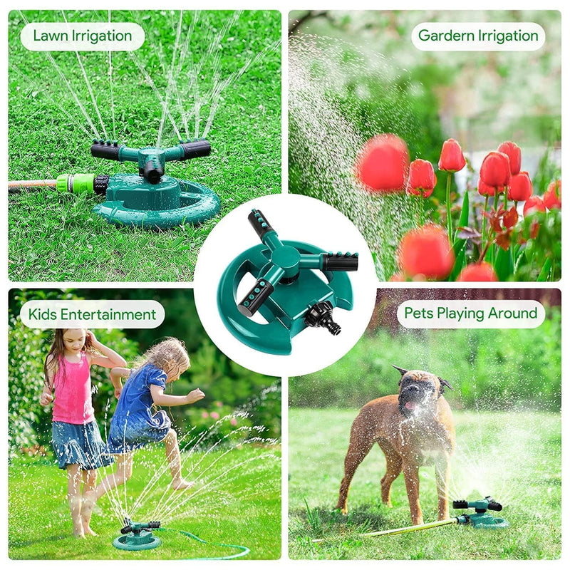 Black Olive Water Sprinkler Garden Pipe - Automatic 360° Garden Sprinkler Large Area Coverage Multipurpose Yard Sprinklers for Plant Irrigation and Kids Playing, Irrigation System Watering Plants