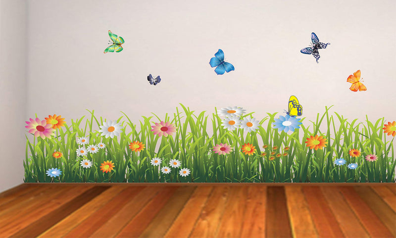 Littlebuds Vinyl Grass Wall Sticker, 60 x 110 cm, Multicolour