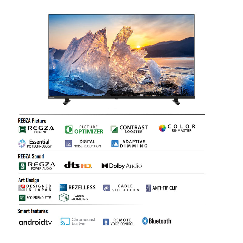 TOSHIBA 108 cm (43 inches) V Series Full HD Smart Android LED TV 43V35MP (Black)